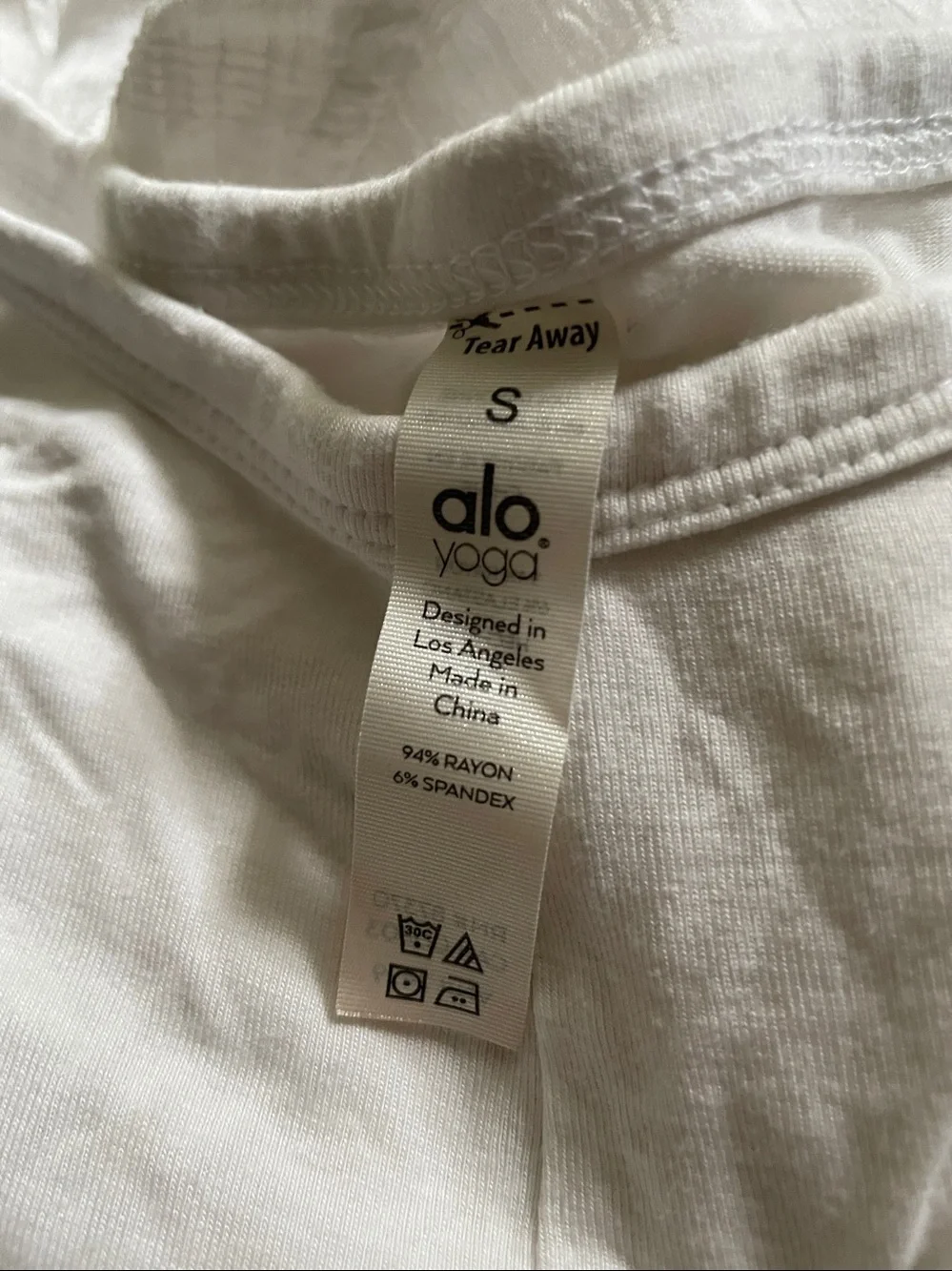 ALO Yoga White twist tank top